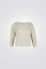 חולצה סריגה פתוחה בצבע ירוק זית