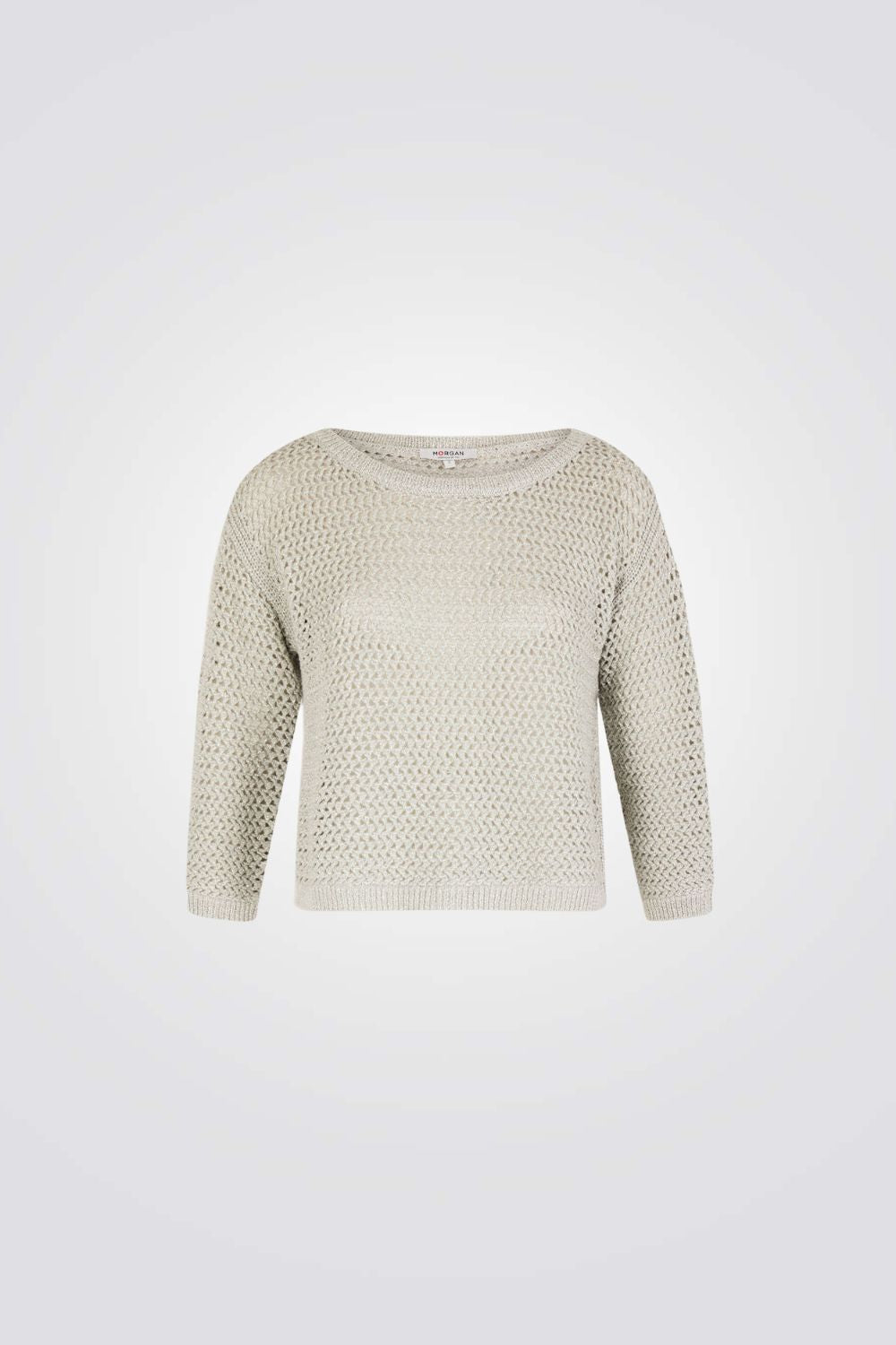 חולצה סריגה פתוחה בצבע ירוק זית