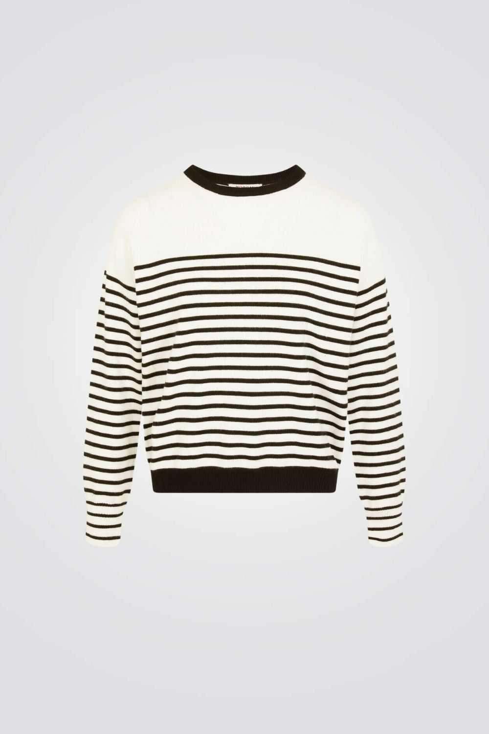 סריג בהדפס פסים לבן/שחור