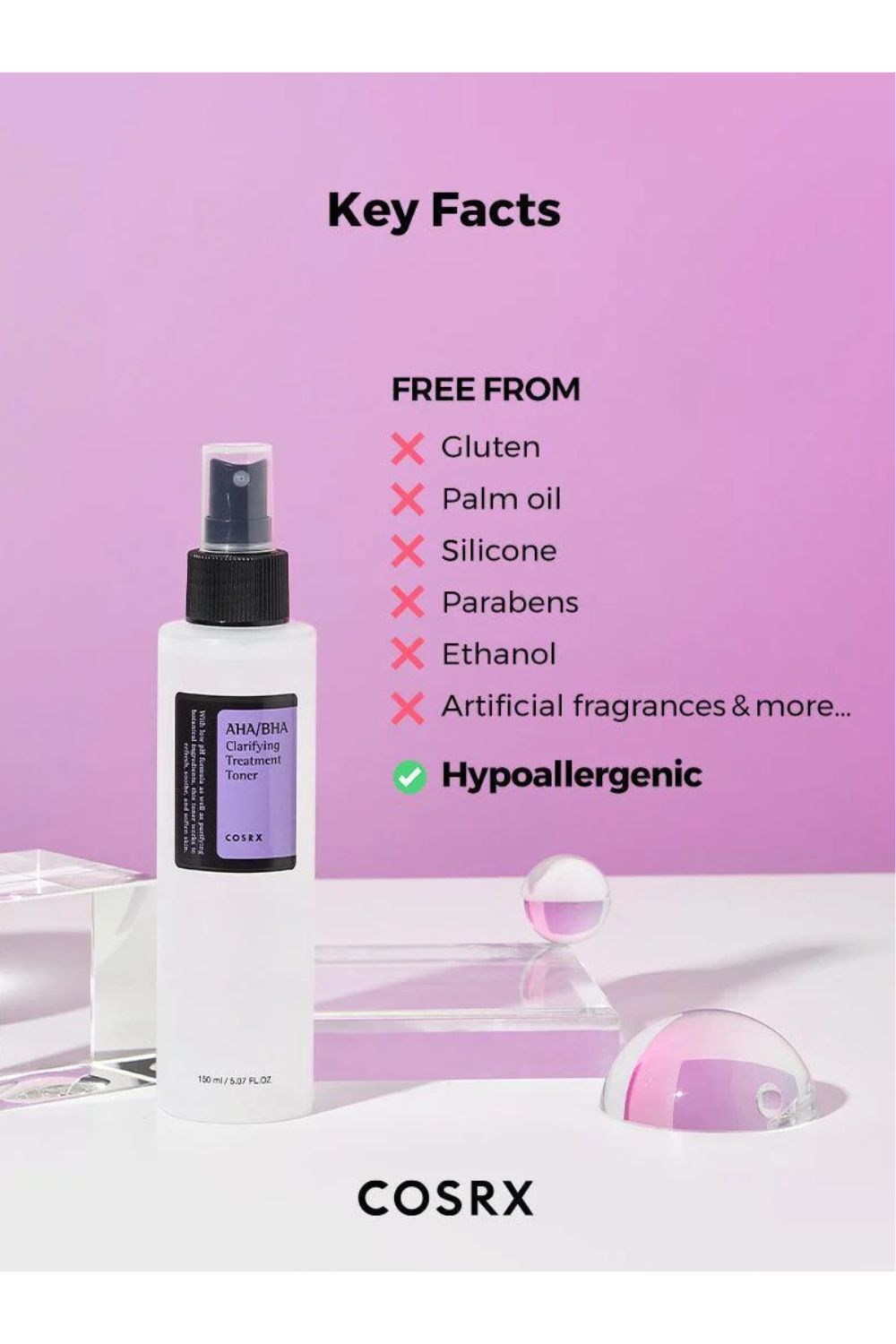 טונר חומצות BHA AHA טיפולי 150 מ"ל 