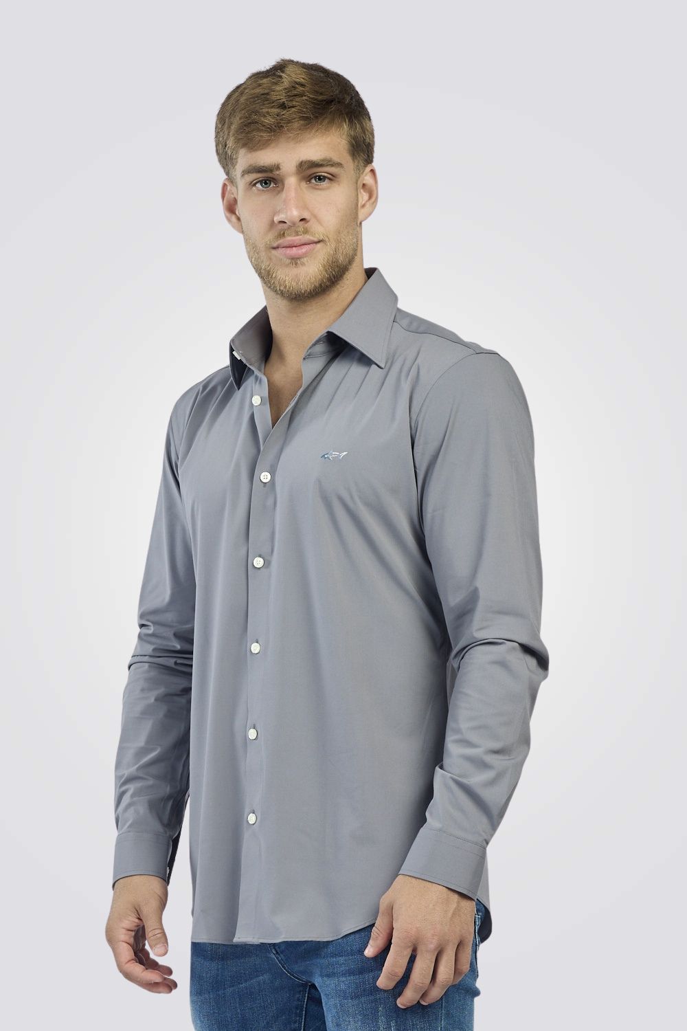 חולצה מכופתרת Slim fit לגברים | GREG NORMAN