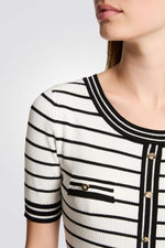 חולצת סריג הדפס פסים