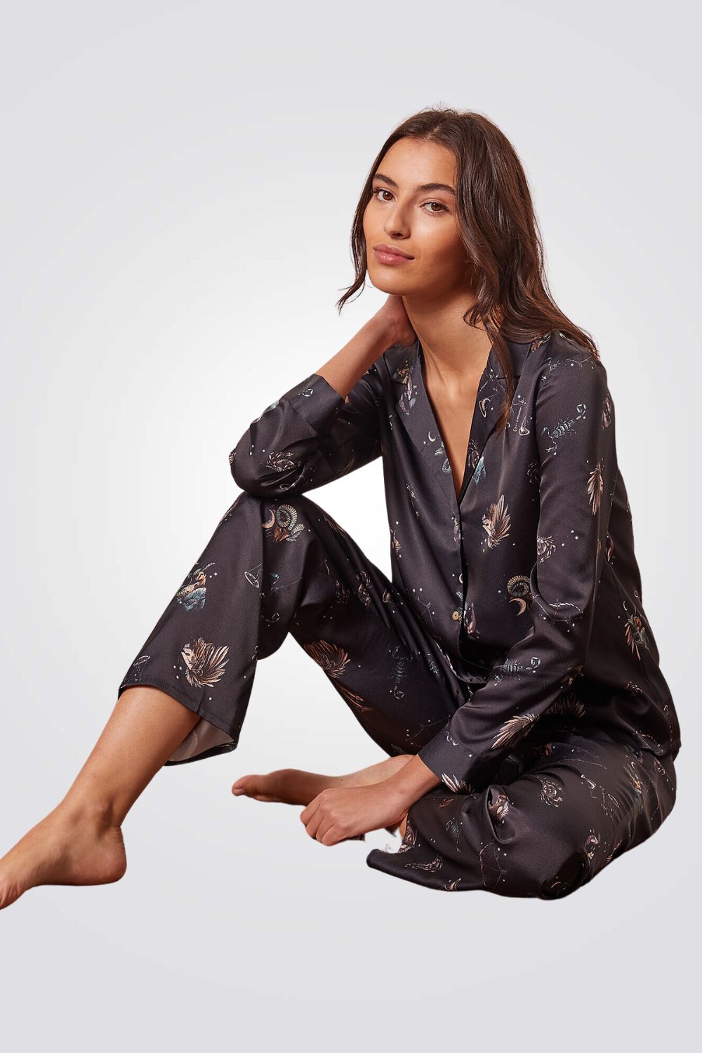 מכנסי פיג'מה ארוכים עם הדפס ASTHRO 