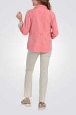 מעיל פארקה בצבע קורל