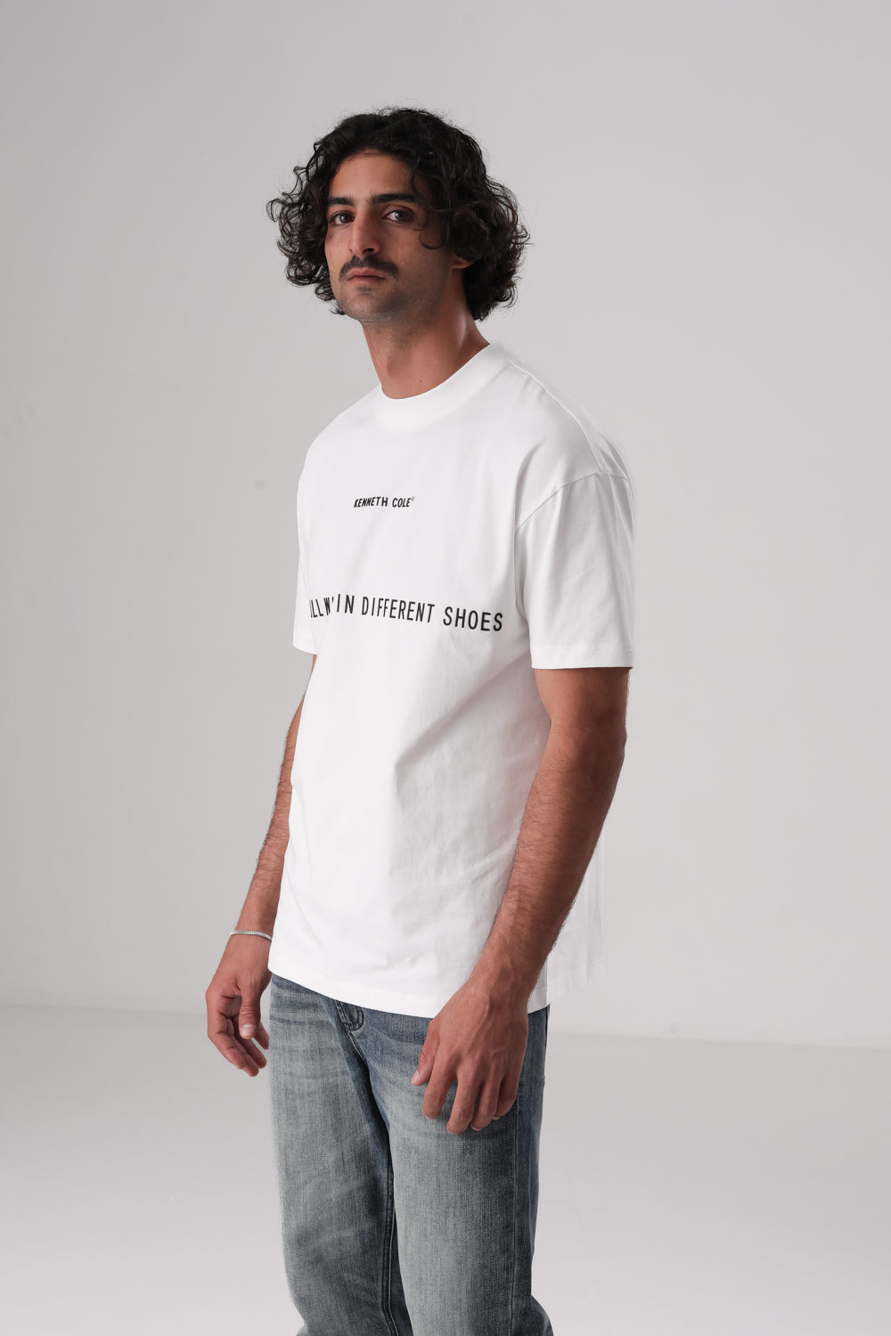 חולצת טי אוברסייז עם הדפס שחמט