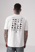 טי אוברסייז עם דפוס נעליים לגברים