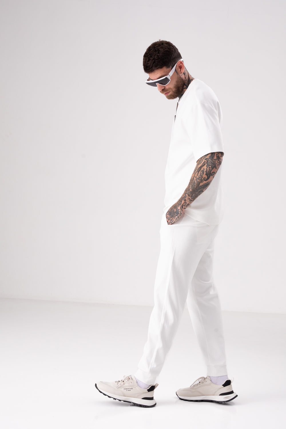 חולצת אינטרלוק עם חצי רוכסן