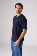 חולצת אינטרלוק עם חצי רוכסן