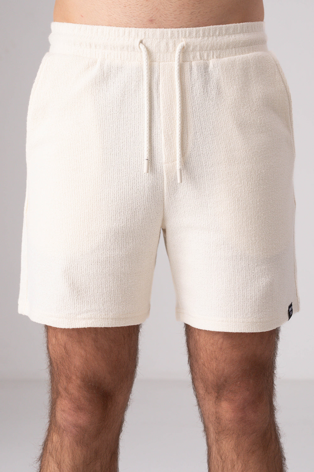 מכנסי ברמודה חוט בוקלה לגברים