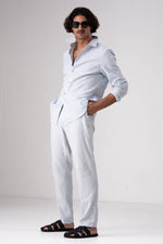 מכנס ארוך במראה פשתן