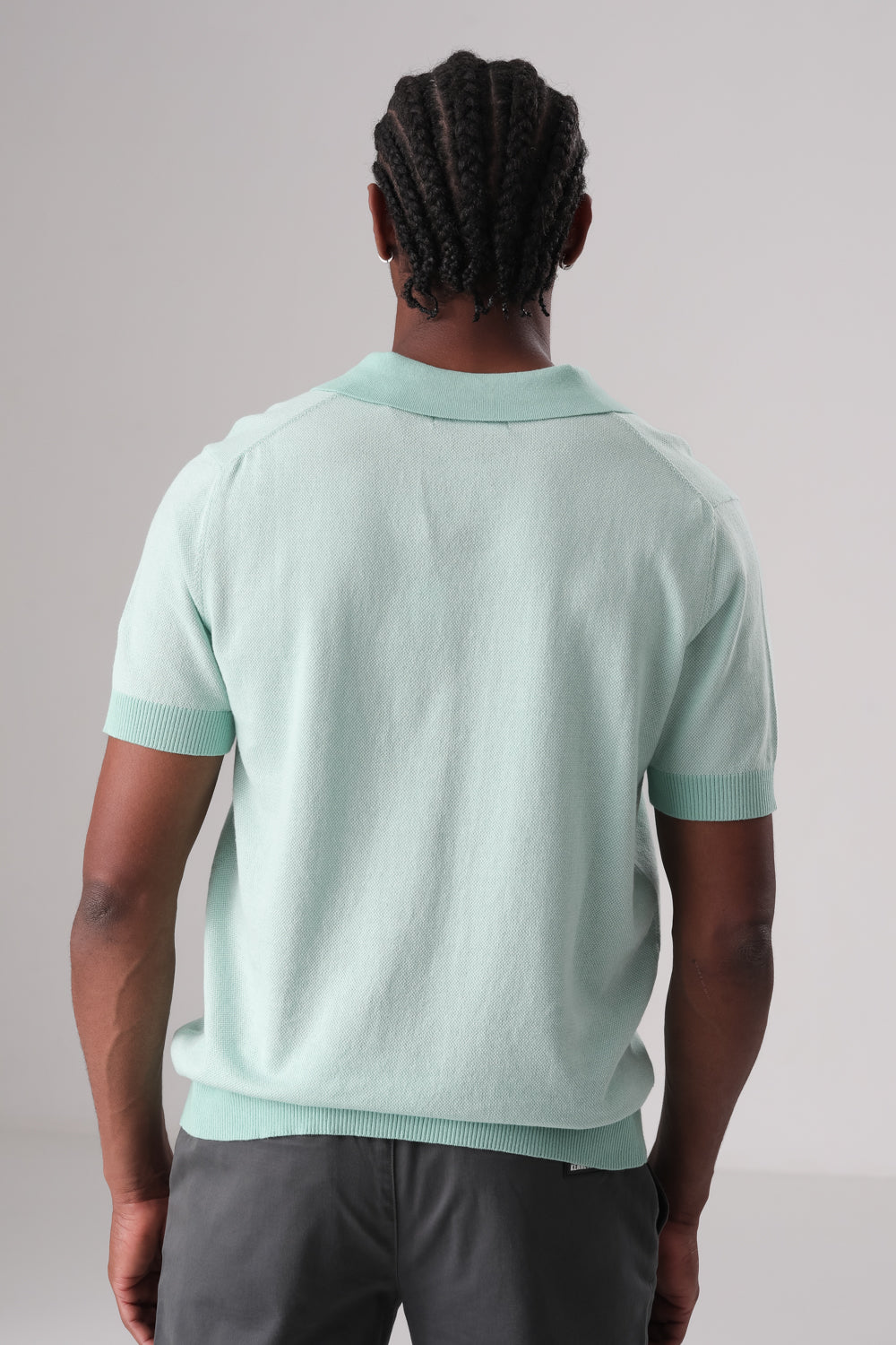 סריג פולו דק ללא כפתורים