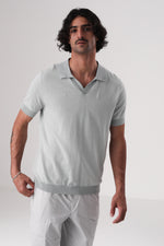 סריג פולו דק ללא כפתורים