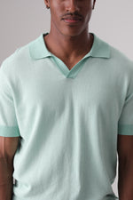 סריג פולו דק ללא כפתורים