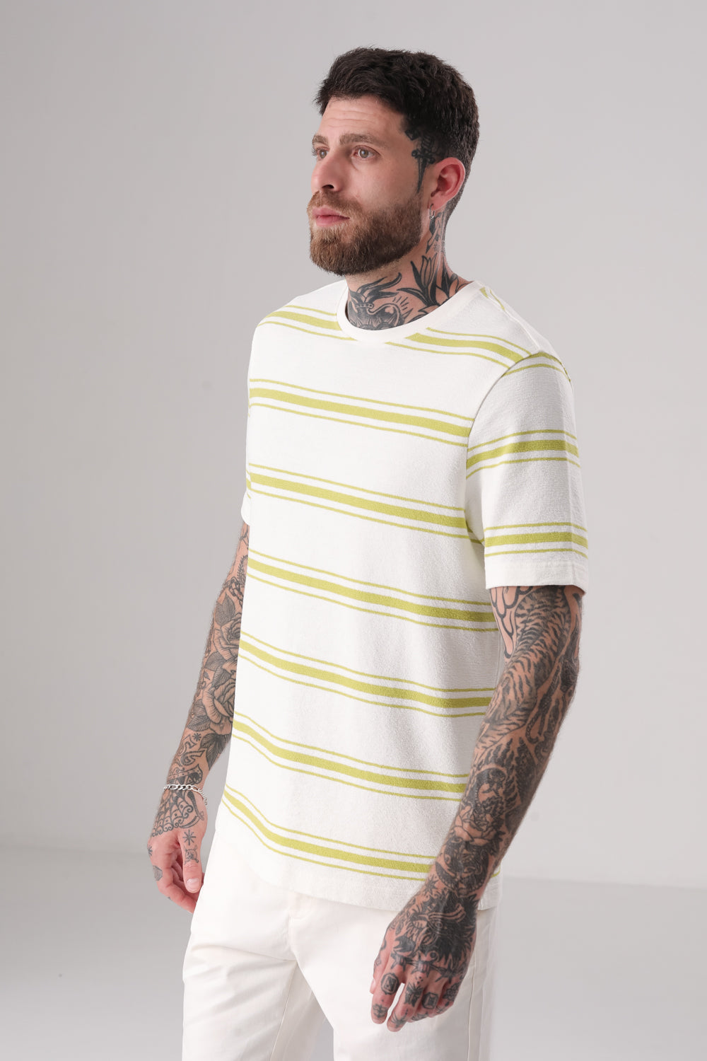 טישירט ז'קארד הדפס פסים