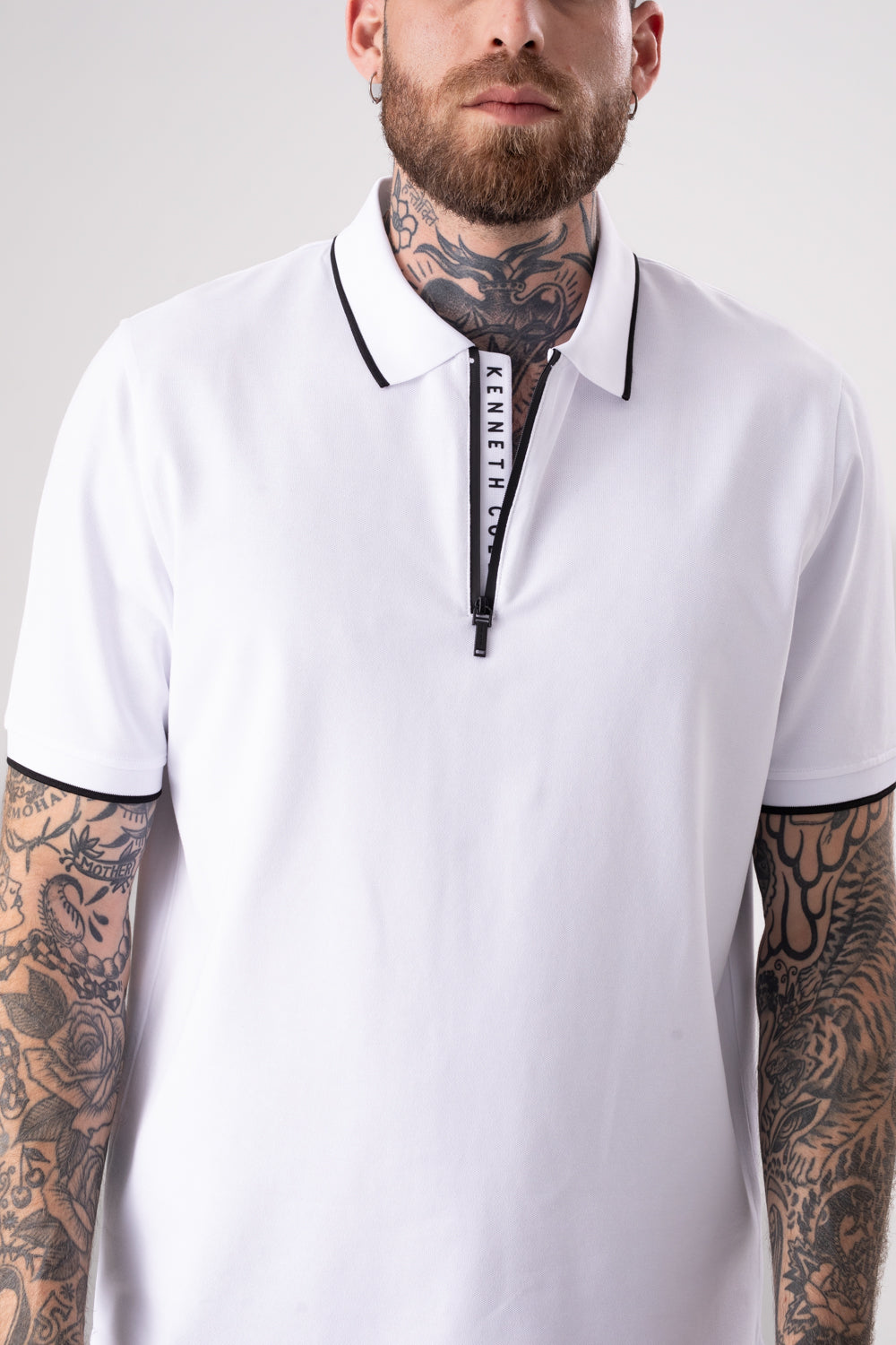 חולצת פולו פיקה סגירת רוכסן