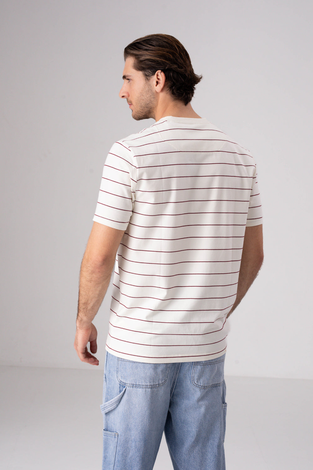 טישירט ג'רזי הדפס פסים