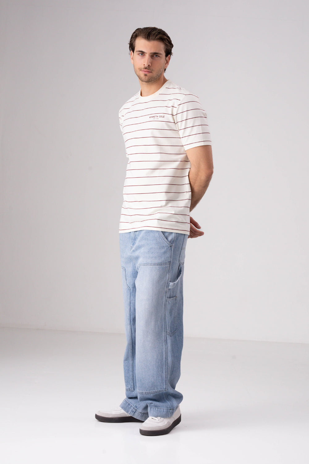 טישירט ג'רזי הדפס פסים