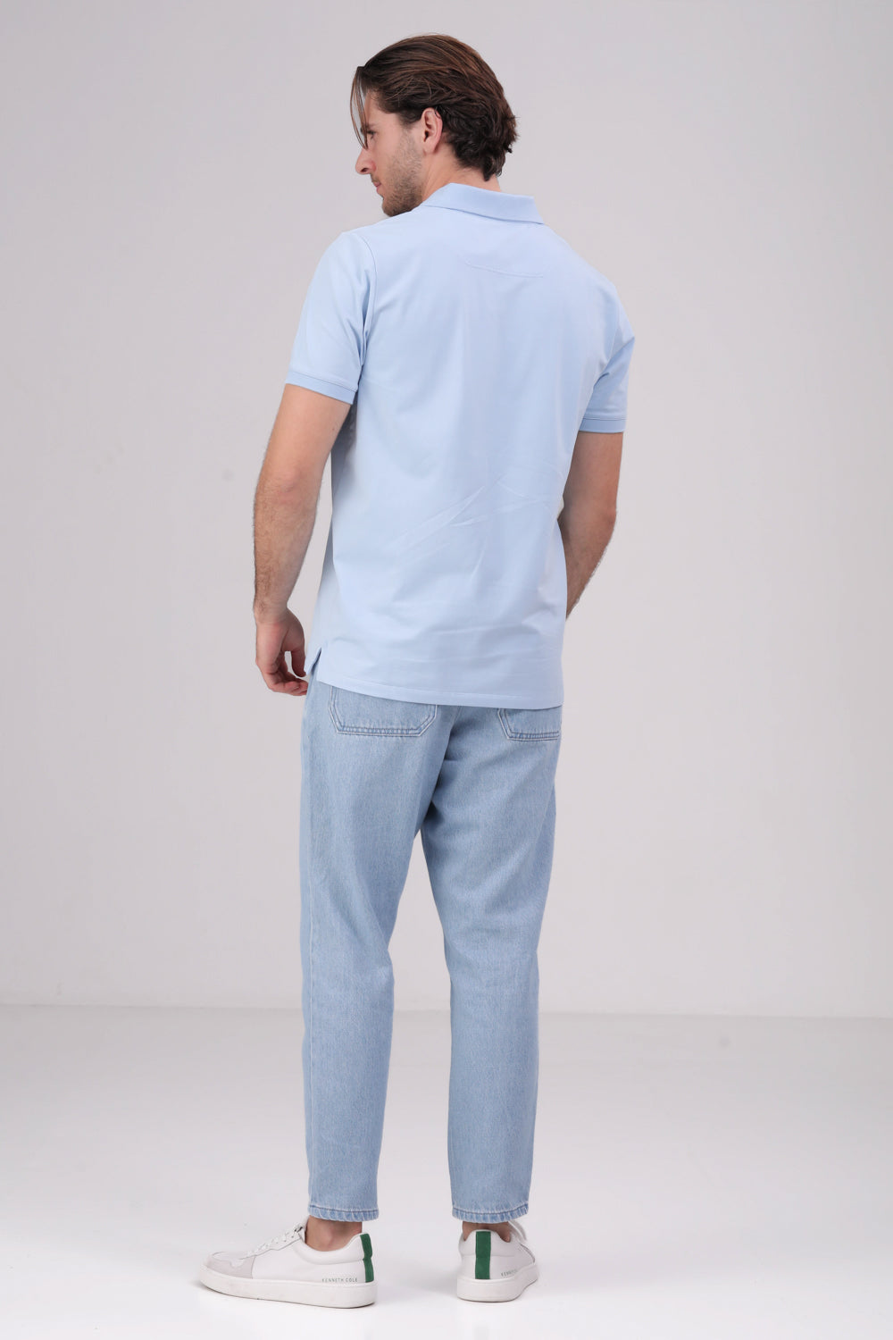 חולצת פולו חלקה לגברים