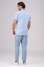 חולצת פולו חלקה לגברים