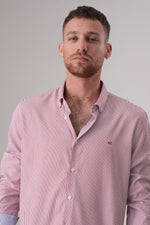 חולצה מכופתרת בגזרת מודרן הדפס פסים