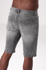 מכנסי ברמודה ג'ינס במראה ווש