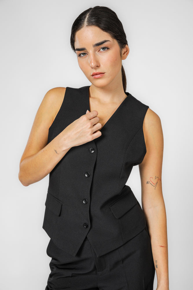 ווסט גברדין מתרחב בצבע שחור | קנת קול