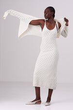 קרדיגן קרושה בצבע קרם