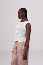 גופיה קרושה בצבע קרם