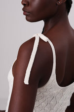 שמלת מידי קרושה בצבע קרם