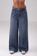 ג'ינס גזרה מתרחבת בצבע INDIGO