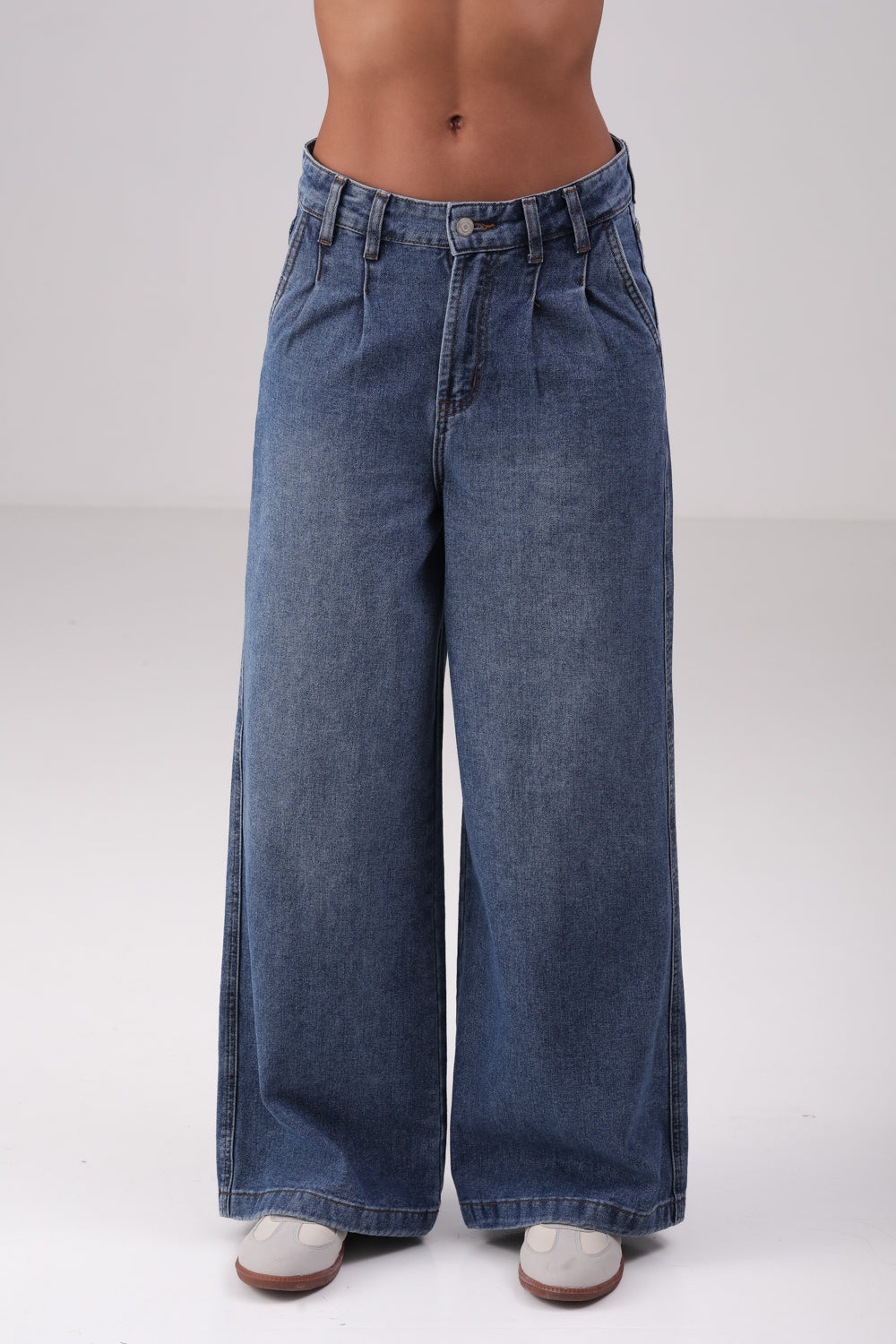 ג'ינס גזרה מתרחבת בצבע INDIGO