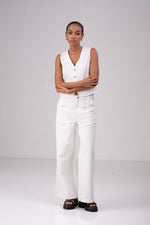 וסט ג'ינס קצר לנשים