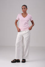 טישירט בייסיק צווארון וי