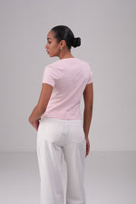 טישירט בייסיק צווארון עגול עמוק