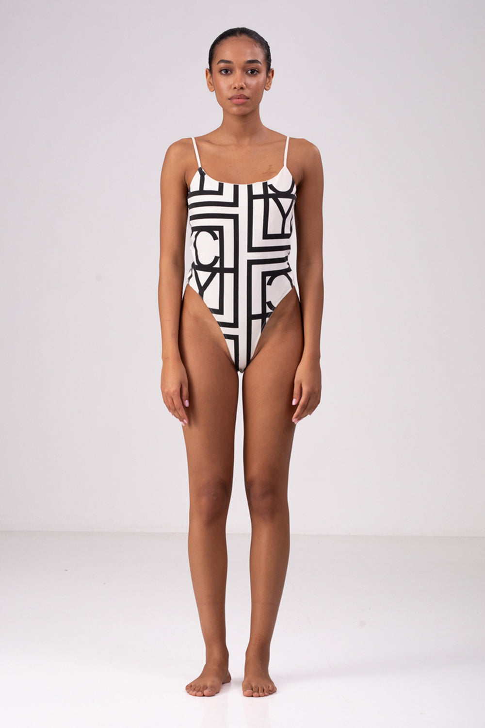 בגד גוף הדפס לוגו גיאומטרי