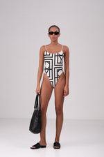 בגד גוף הדפס לוגו גיאומטרי