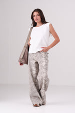 חולצה ללא שרוול עם כריות כתפיים