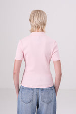 חולצת פולו ריב עם שרוולים קצרים