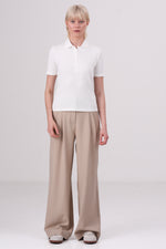 חולצת פולו ריב עם שרוולים קצרים