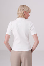 חולצת פולו ריב עם שרוולים קצרים