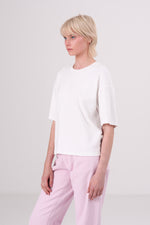 חולצת טי אוברסייז עם לוגו רקום