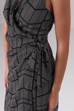 שמלת מעטפת עם הדפס