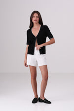 קרדיגן סריג קצר לנשים