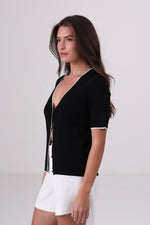 קרדיגן סריג קצר לנשים