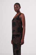 גופייה עם הדפס פרחים לנשים