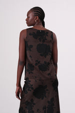 גופייה עם הדפס פרחים לנשים