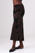 חצאית עם הדפס פרחוני לנשים