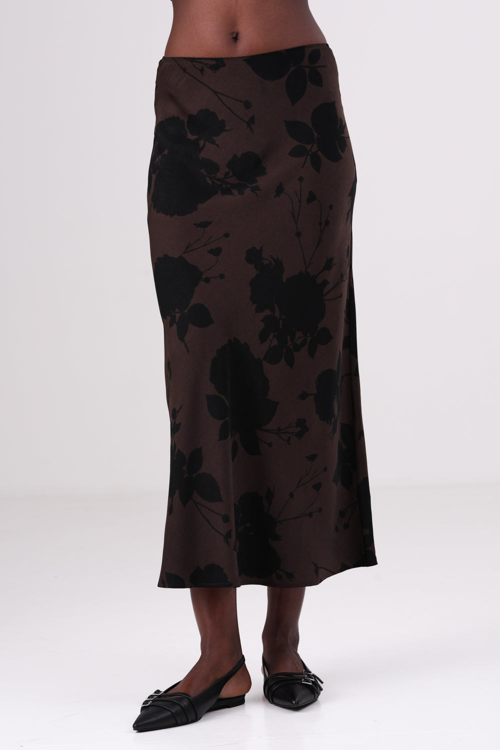 חצאית עם הדפס פרחוני לנשים