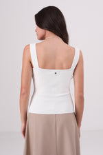 גופיית סריג עם כתפיות ריב לנשים