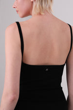 שמלת סריג מקסי בצבע שחור